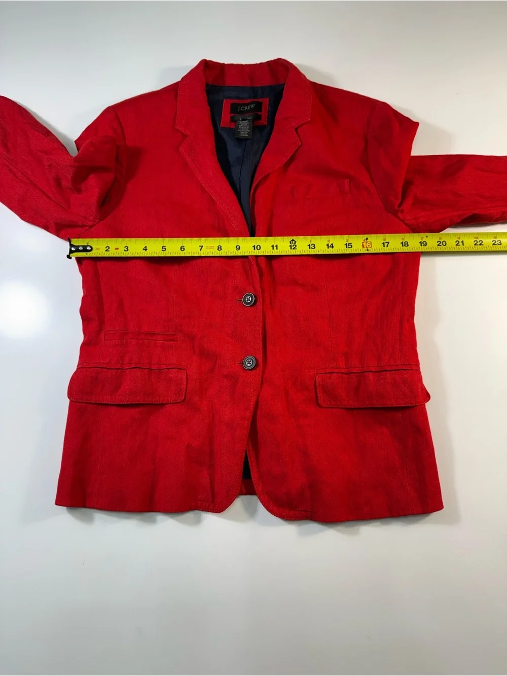 J. Crew Red Schoolboy Tailored Single-Breasted Blazer